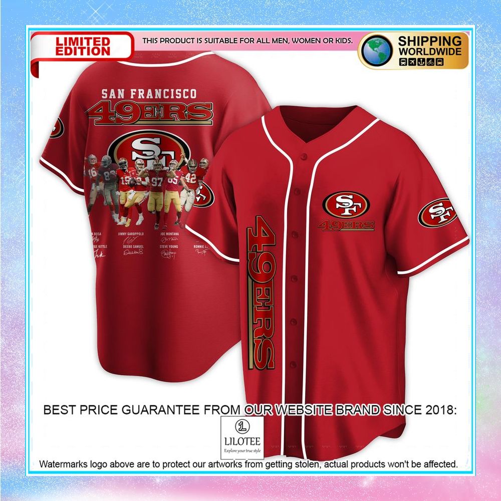 san francisco 49ers signatures baseball jersey 2 244