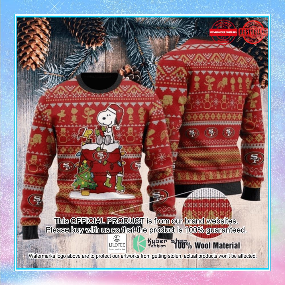 san francisco 49ers snoopy christmas sweater 1 884