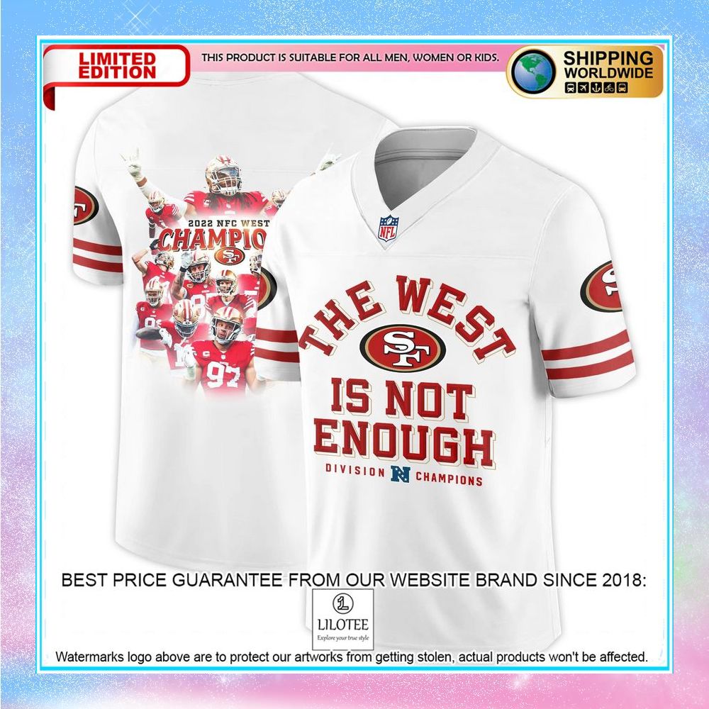 san francisco 49ers the west is not enough football jersey 1 817