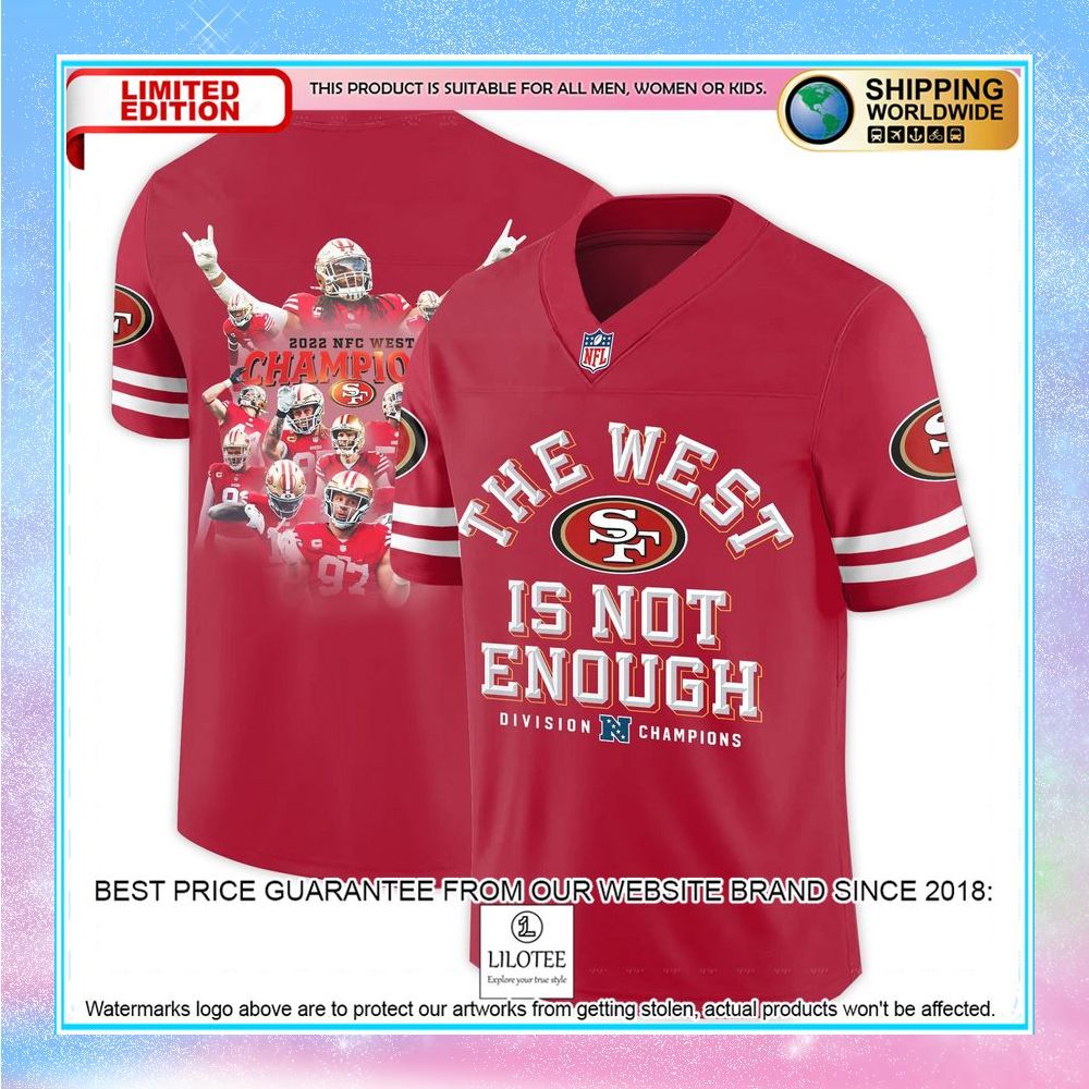 san francisco 49ers the west is not enough football jersey 2 772