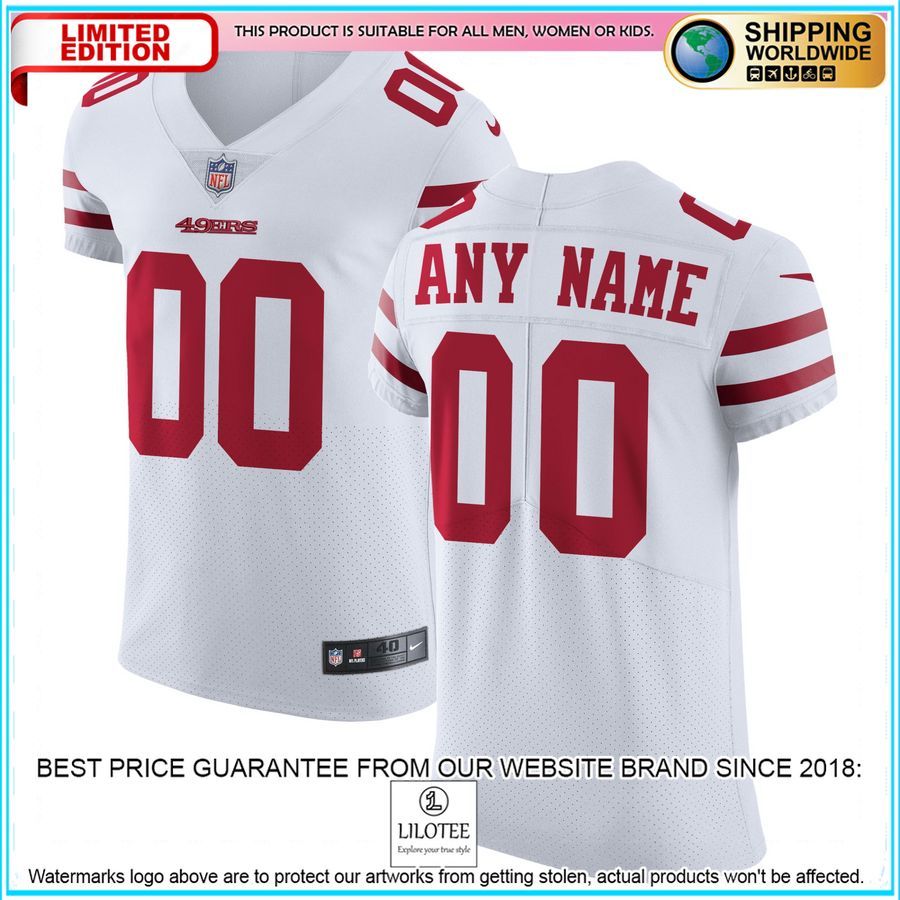san francisco 49ers vapor untouchable elite custom white football jersey 1 220