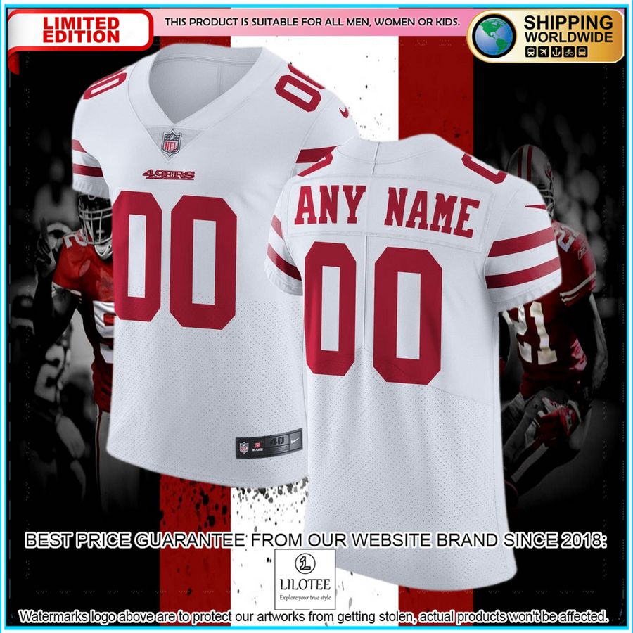 san francisco 49ers vapor untouchable elite custom white football jersey 4 567