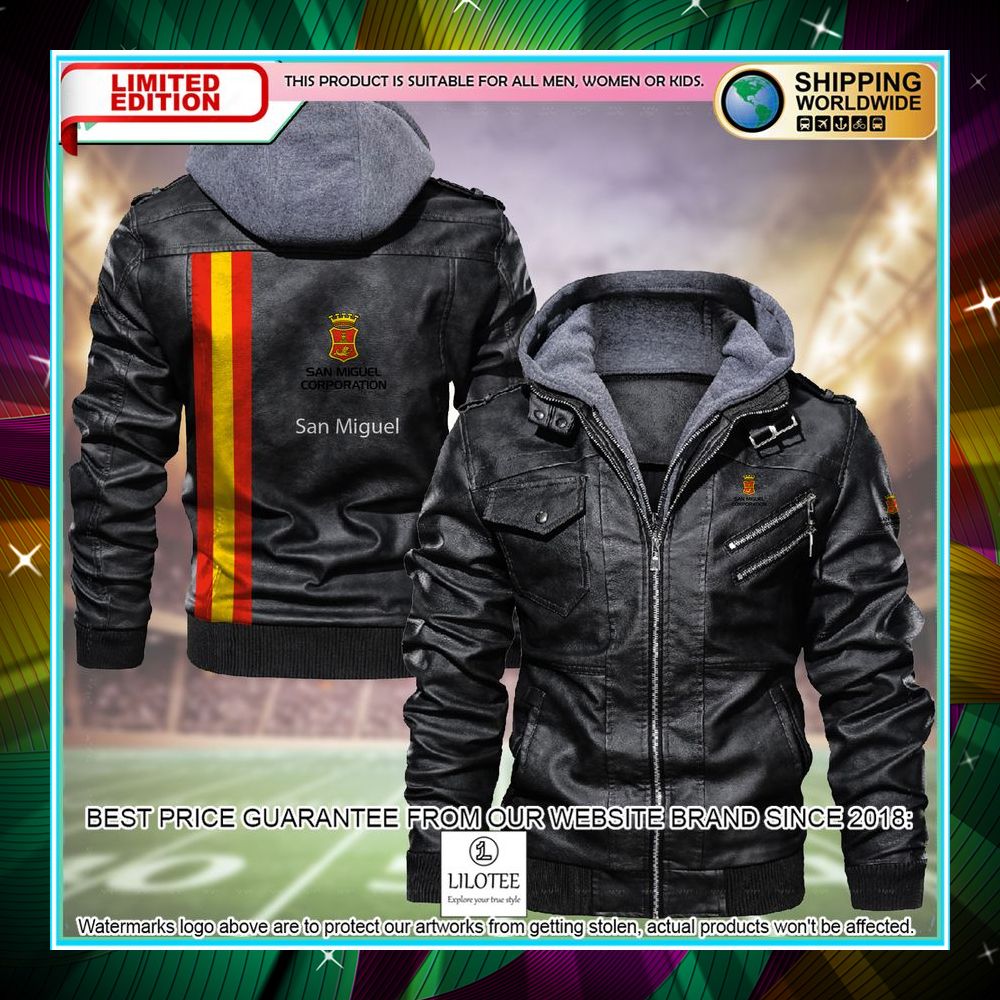 san miguel leather jacket fleece jacket 1 750