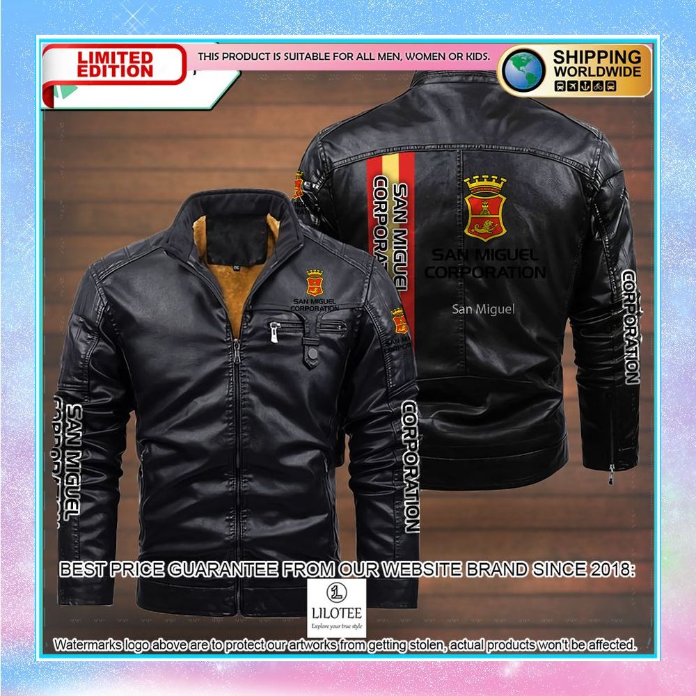 san miguel leather jacket fleece jacket 4 34