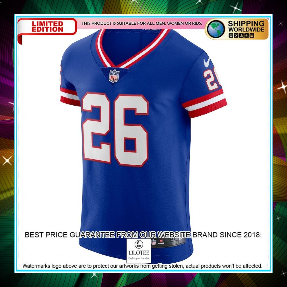 saquon barkley new york giants classic vapor elite player royal football jersey 2 177