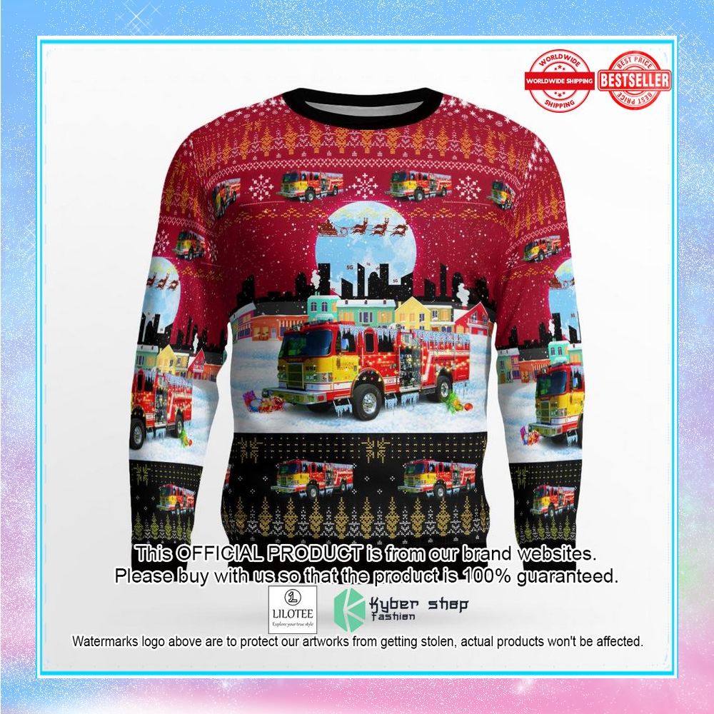 schooleys mountain fire co 3 long valley new jersey christmas sweater 2 451
