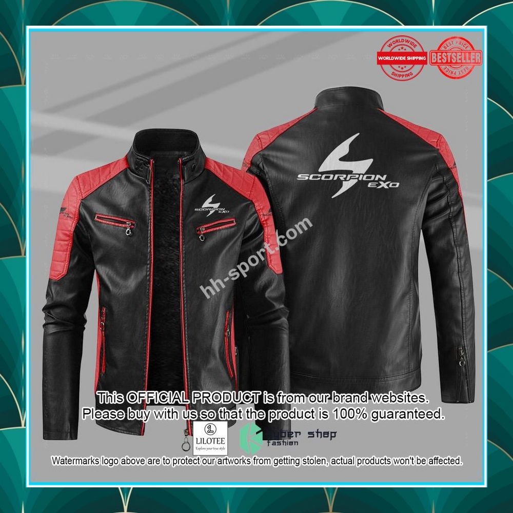 scorpion exo motorcycle motor leather jacket 6 758