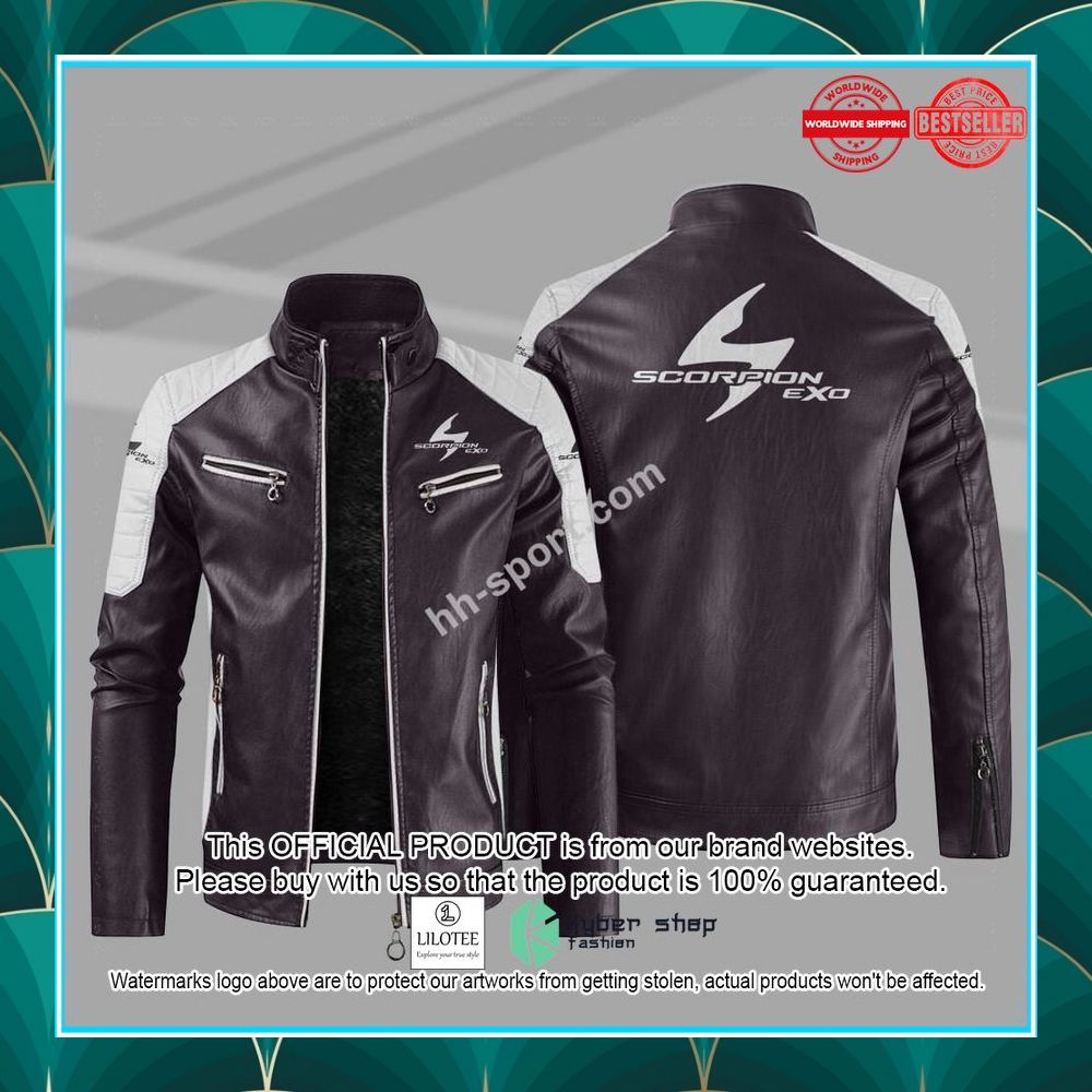 scorpion exo motorcycle motor leather jacket 7 251