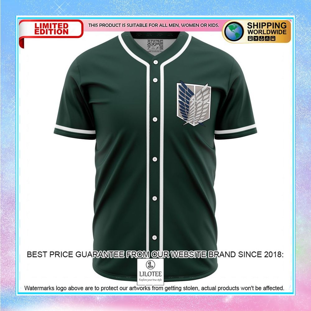 scouting regiment attack on titan baseball jersey 1 399