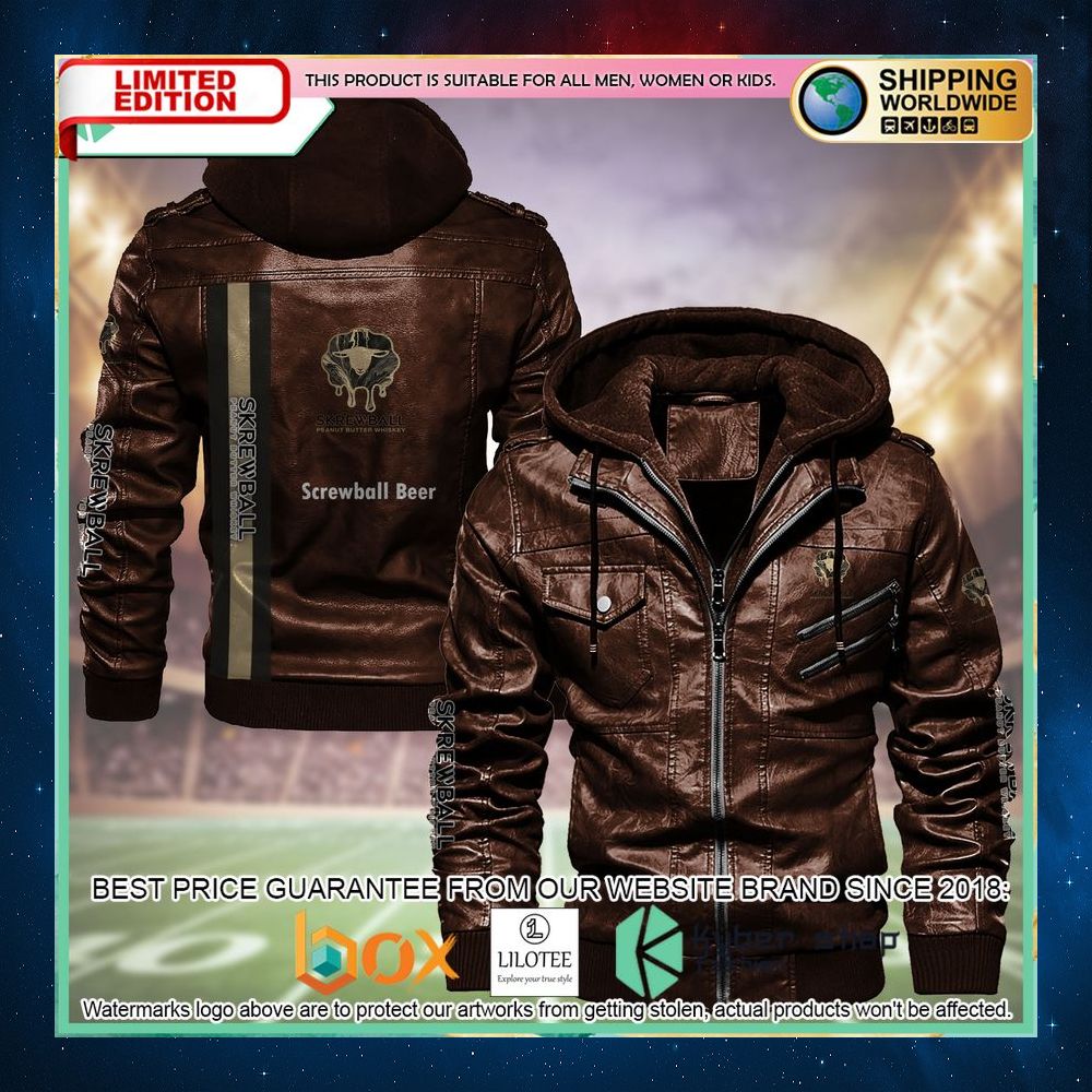 screwball beer leather jacket 2 463