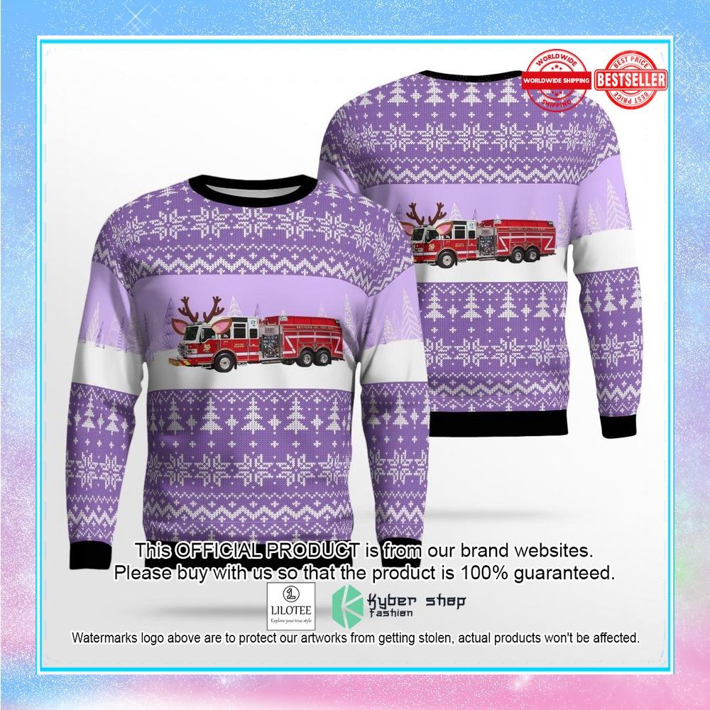 seaford volunteer fire department inc seaford delaware christmas sweater 1 816