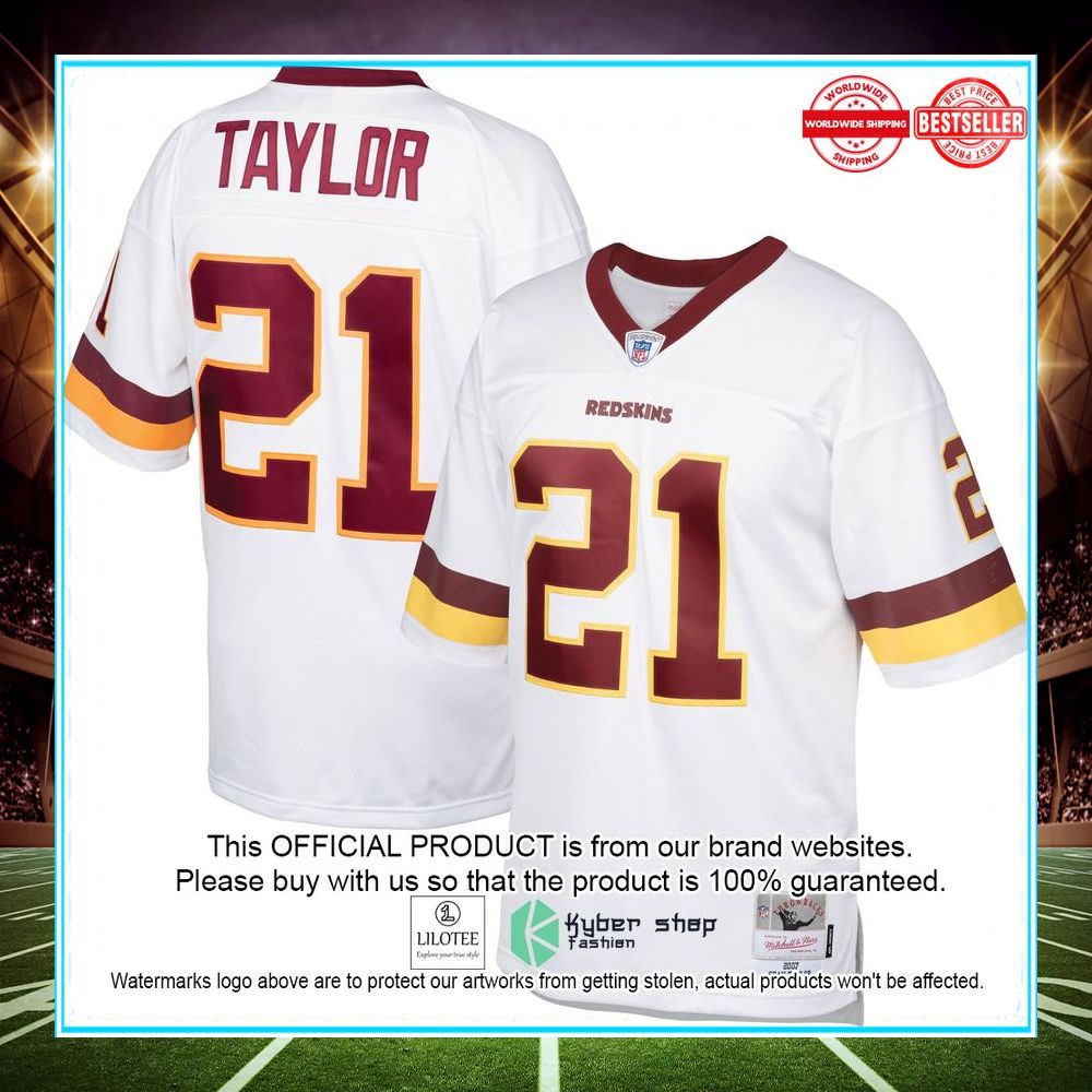 sean taylor washington football team mitchell ness womens legacy replica player white football jersey 1 387