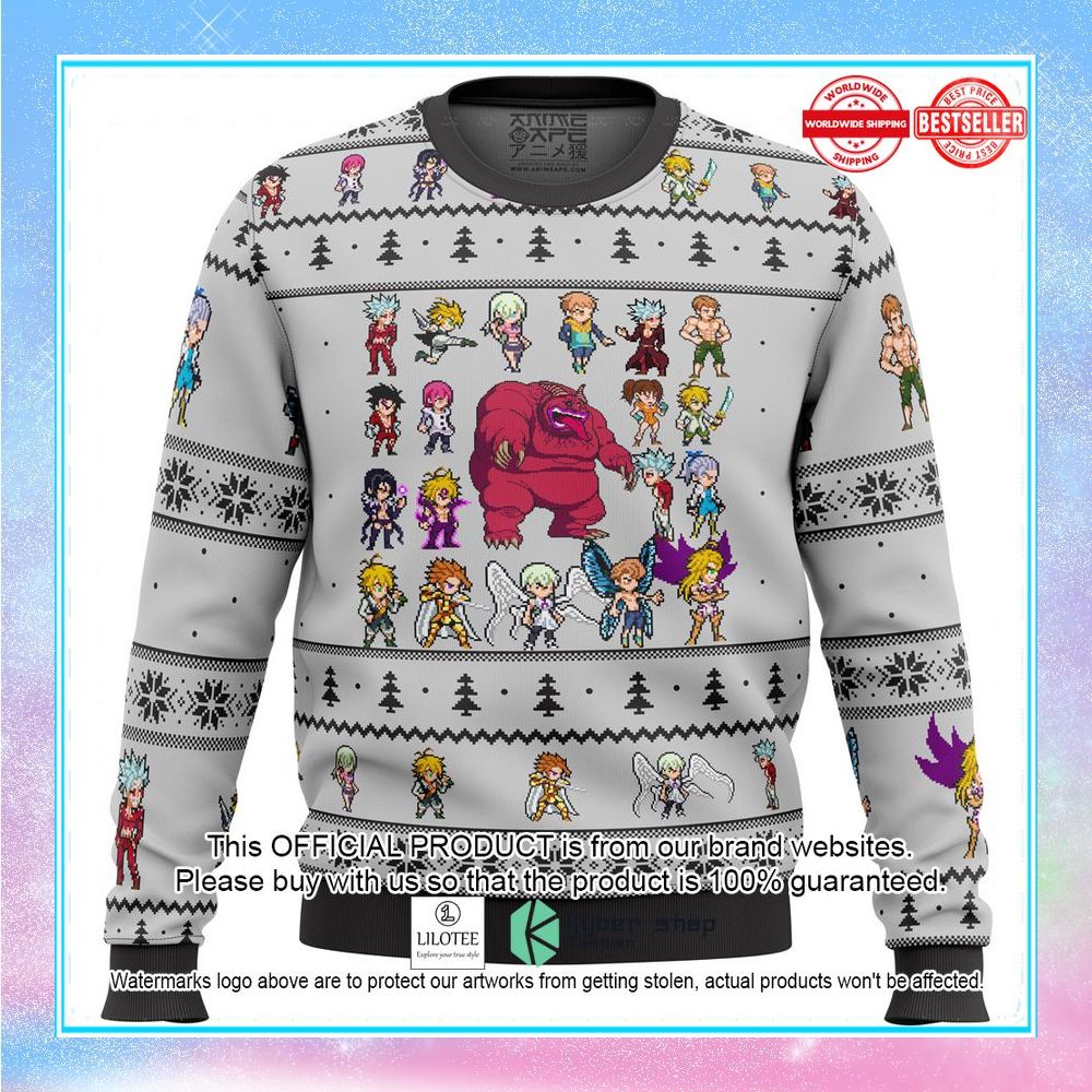 seven deadly sins sprites ugly christmas sweater 1 123