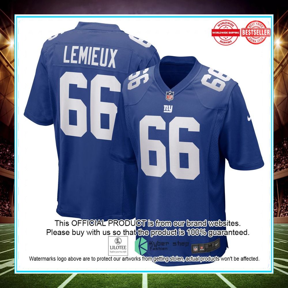 shane lemieux new york giants nike royal football jersey 1 155
