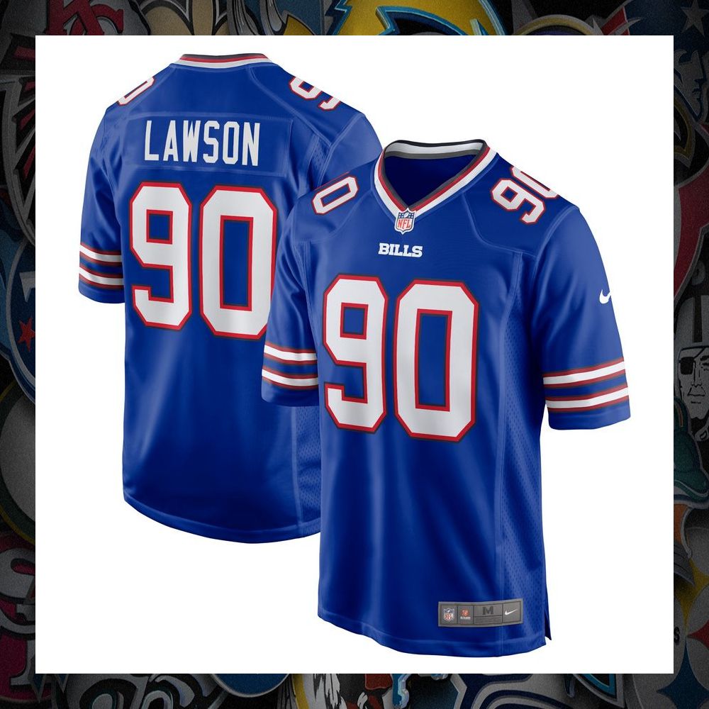 shaq lawson buffalo bills royal football jersey 1 851