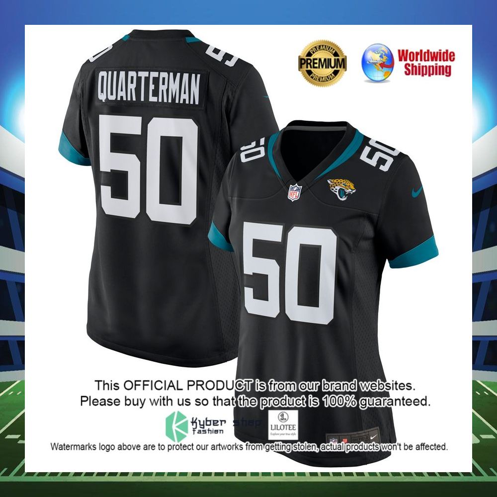 shaquille quarterman jacksonville jaguars nike womens game black football jersey 1 761