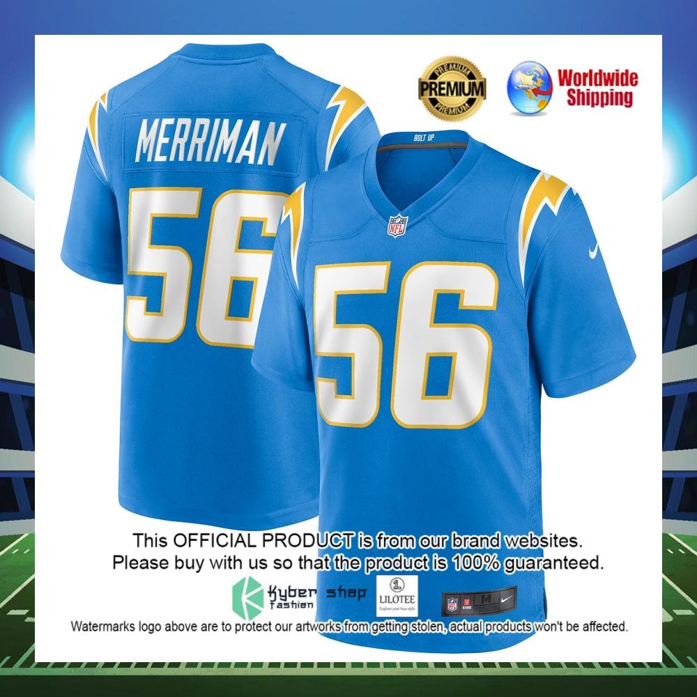 shawne merriman los angeles chargers nike game retired player powder blue football jersey 1 792