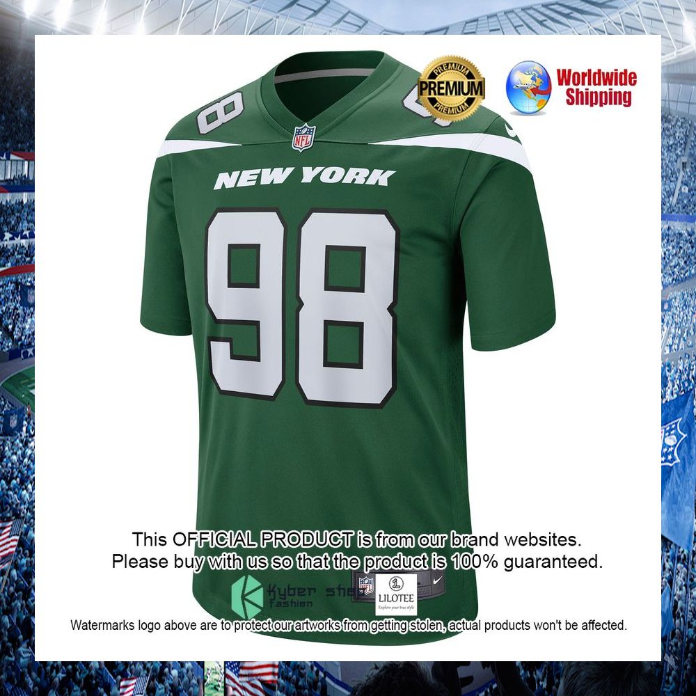 sheldon rankins new york jets nike gotham green football jersey 2 373