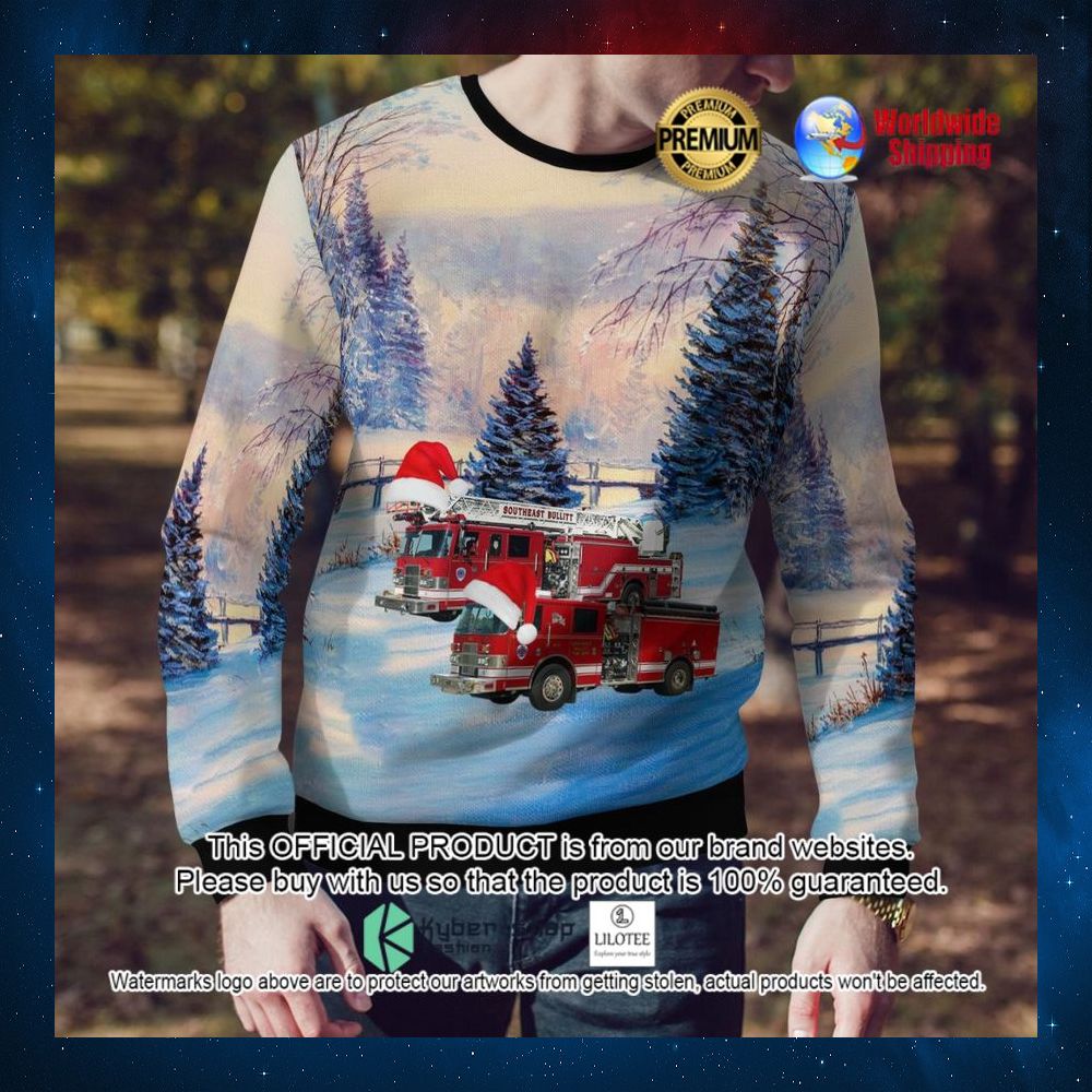 Shepherdsville, Kentucky, Southeast Bullitt Fire Department Santa Hat Sweater - LIMITED EDITION 4 shepherdsville kentucky southeast bullitt fire department santa hat sweater 4 287