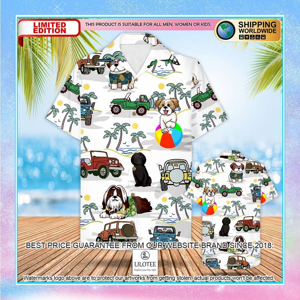 shih tzu jeep beach hawaiian shirt 1 15