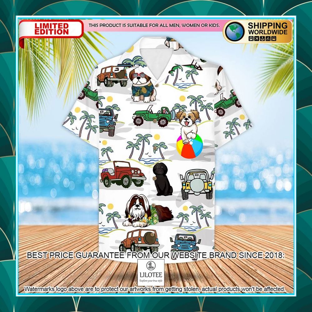 Shih Tzu Jeep Beach Hawaiian Shirt - LIMITED EDITION 5 shih tzu jeep beach hawaiian shirt 2 777