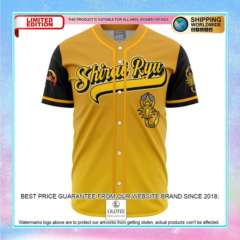 shirai ryu scorpion mortal kombat baseball jersey 1 584