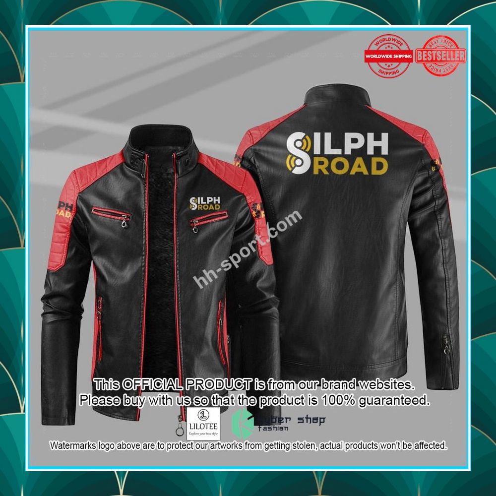 silph road motorcycle motor leather jacket 6 119