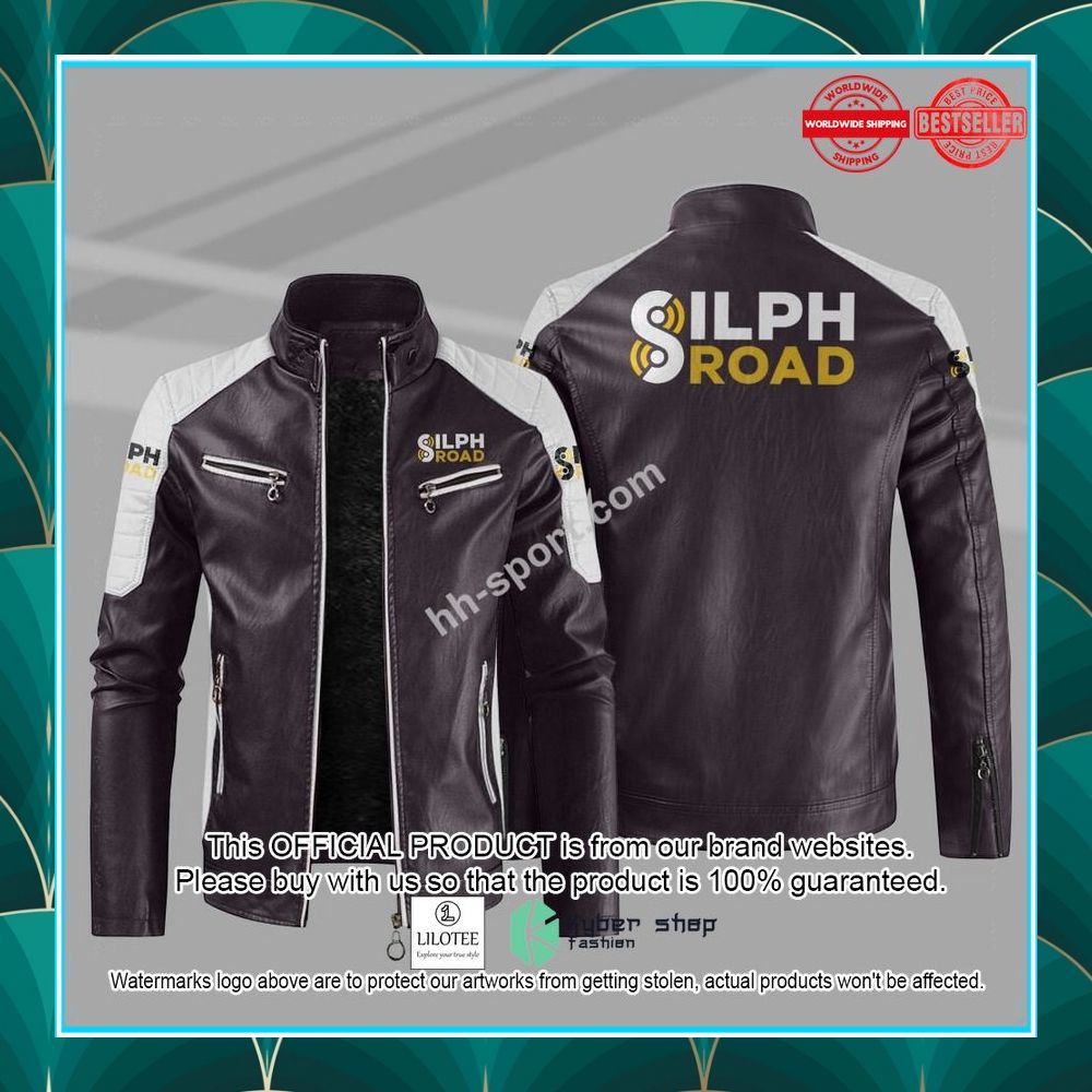 silph road motorcycle motor leather jacket 7 862