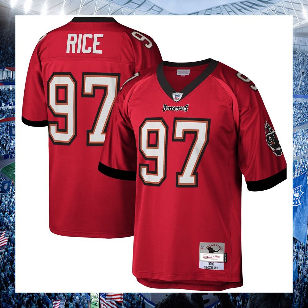 simeon rice tampa bay buccaneers mitchell ness legacy replica red football jersey 1 263