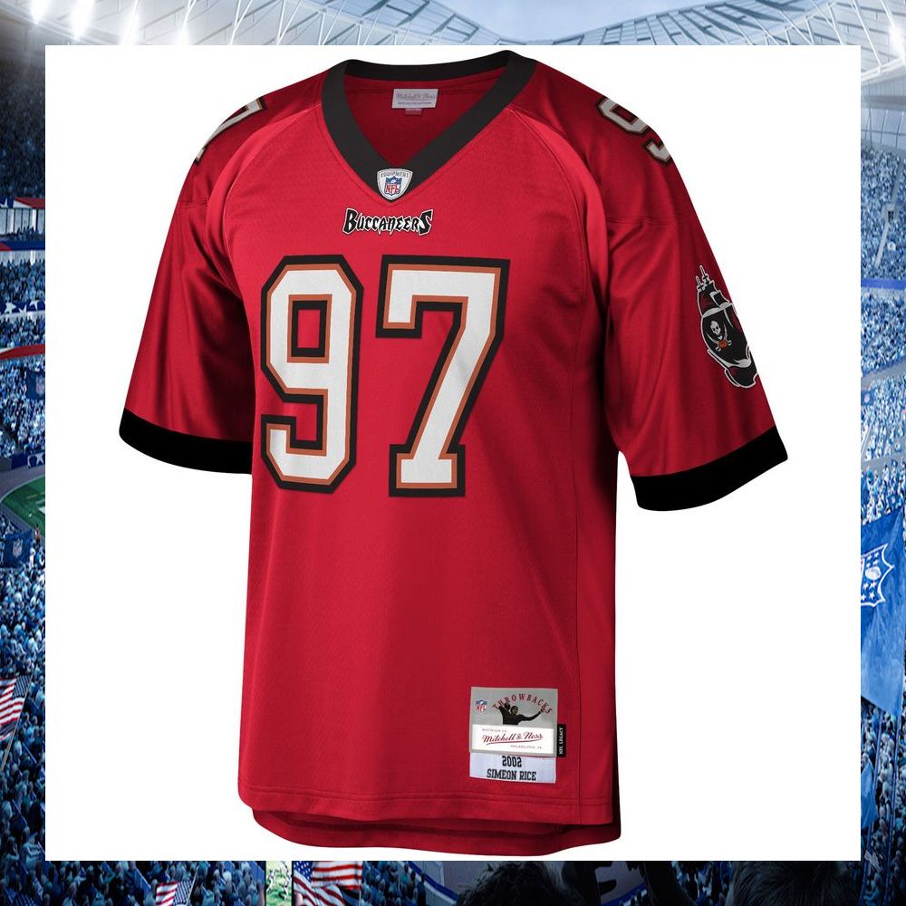 simeon rice tampa bay buccaneers mitchell ness legacy replica red football jersey 2 18