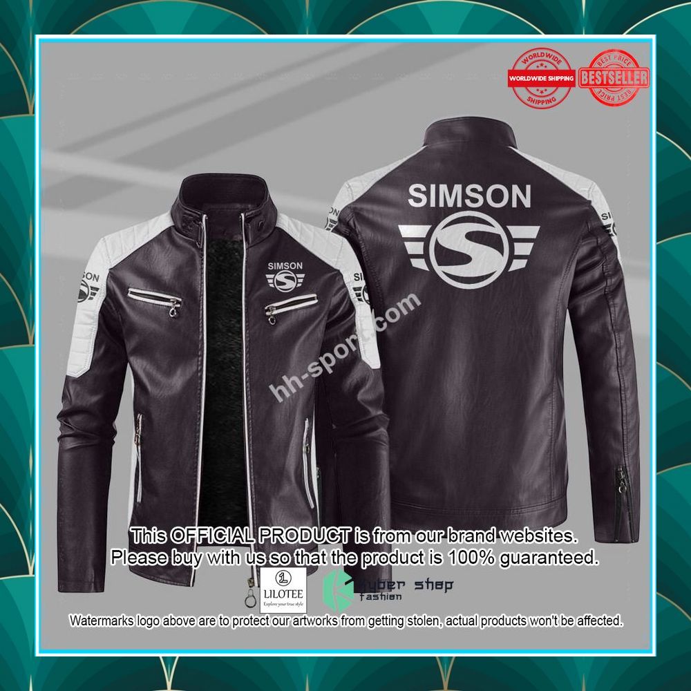 simson motorcycle motor leather jacket 7 787