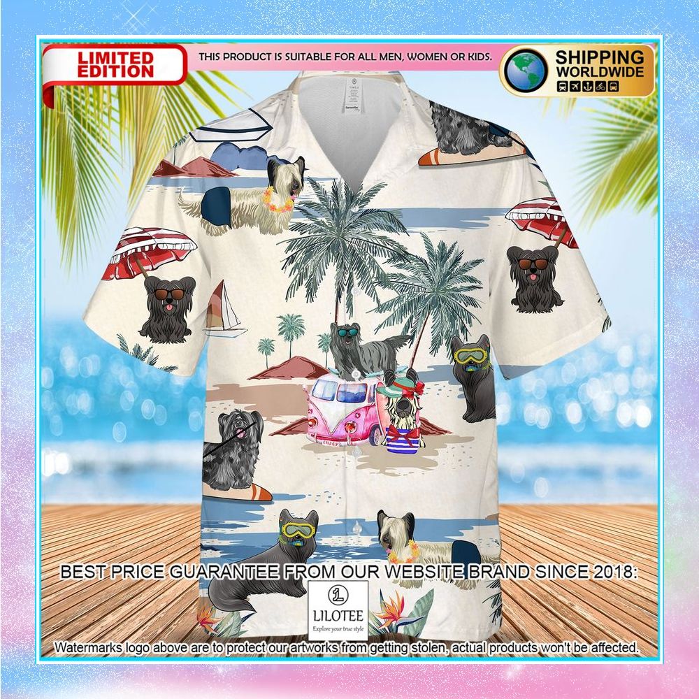 skye terrier summer beach hawaiian shirt 1 928