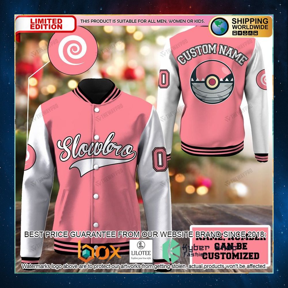 slowbro pokeball personalized baseball jacket 1 184