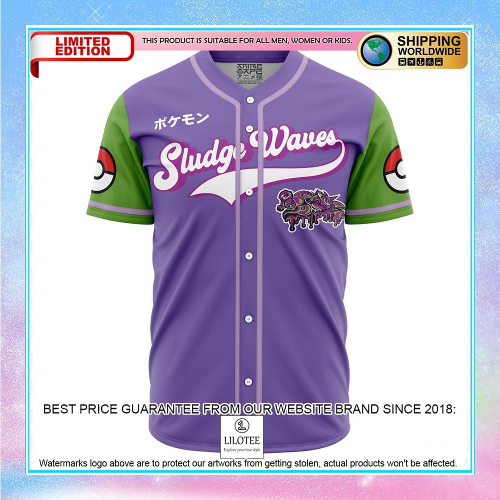 sludge waves pokemon baseball jersey 1 123