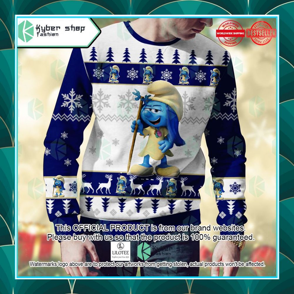 smurfette the smurfs ugly sweater 2 995