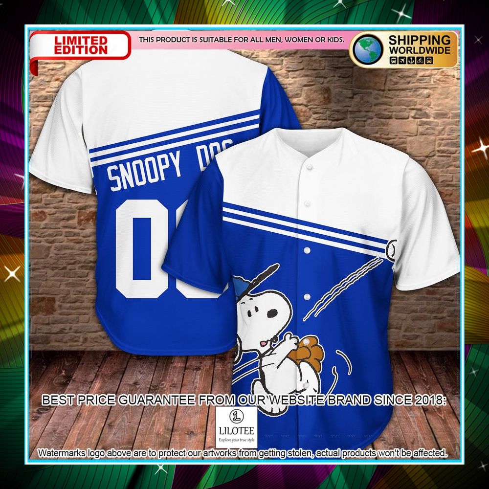 snoopy dog baseball jersey 1 870