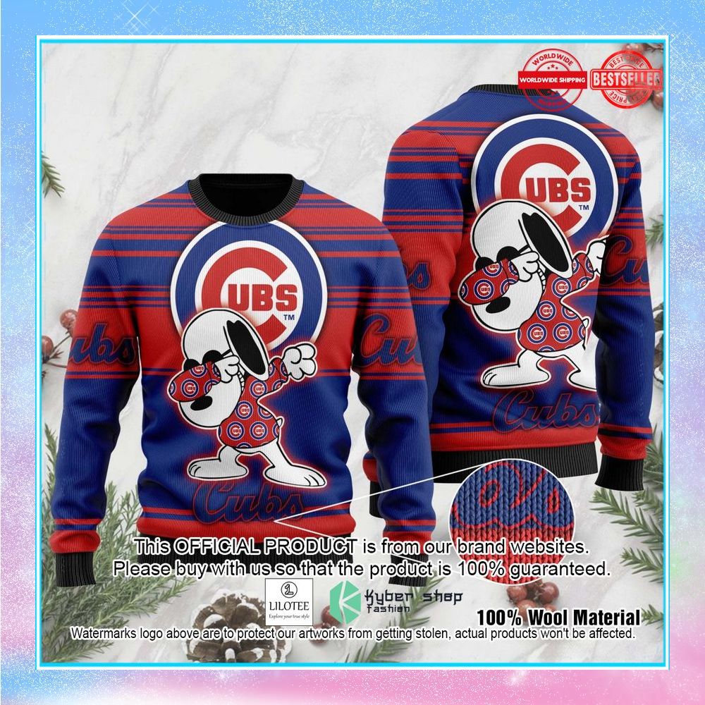 snoopy love chicago cubs mlb christmas sweater 1 529