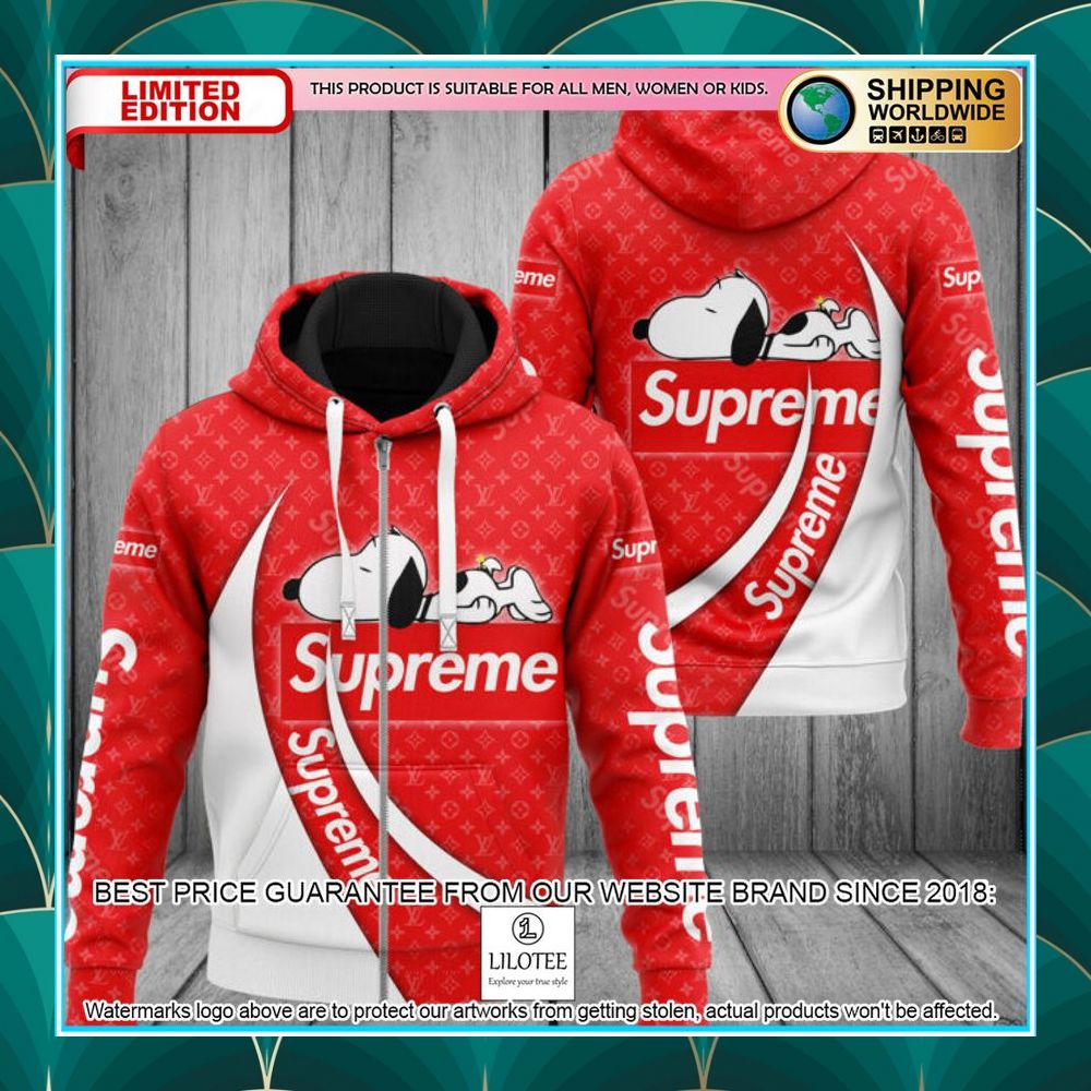 snoopy supreme zip hoodie 1 862