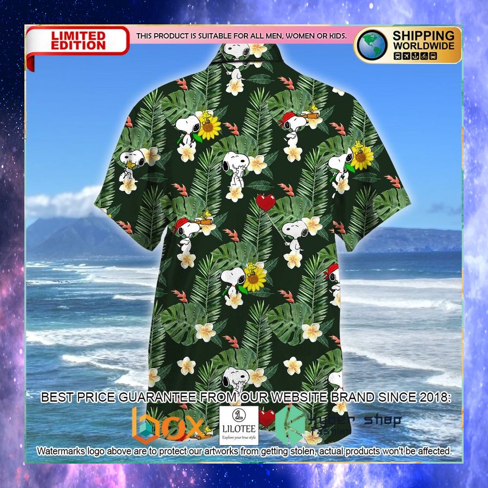 snoopy woodstock flower hawaiian shirt 2 943