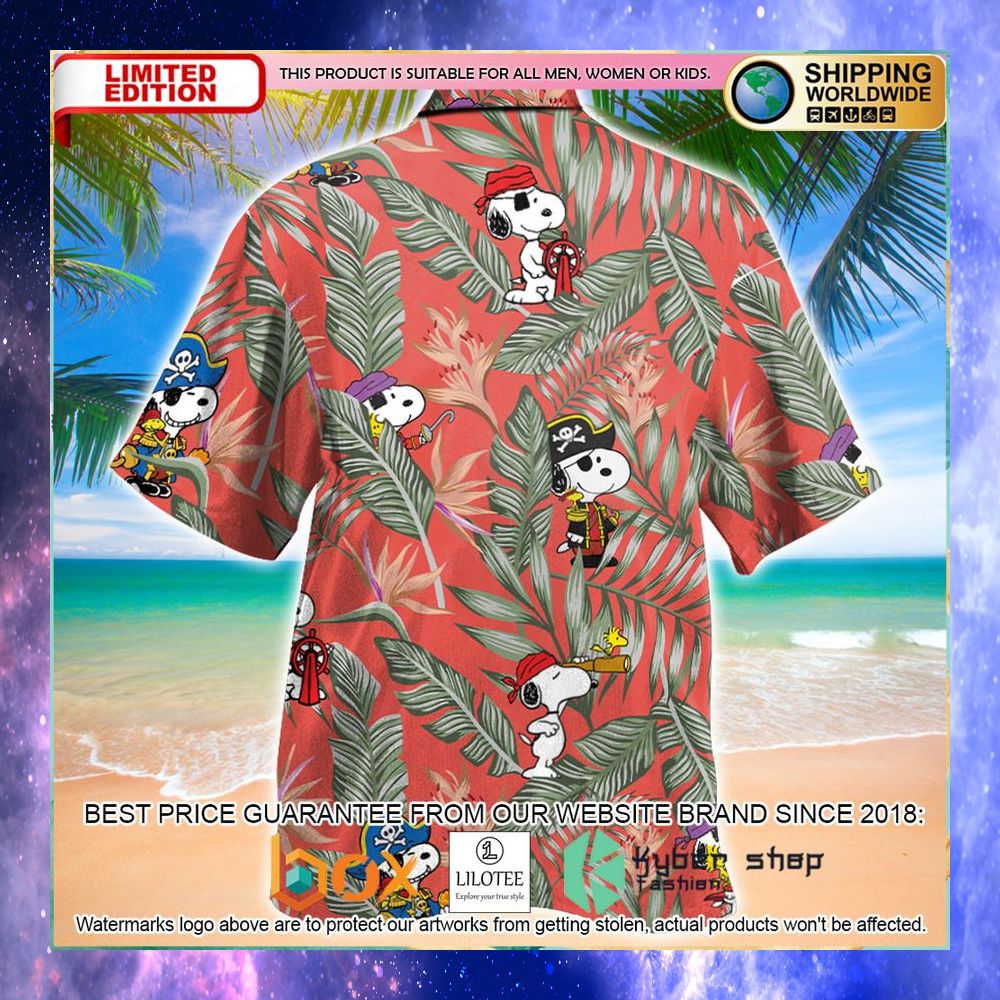 snoopy woodstock pirate hawaiian shirt 2 608