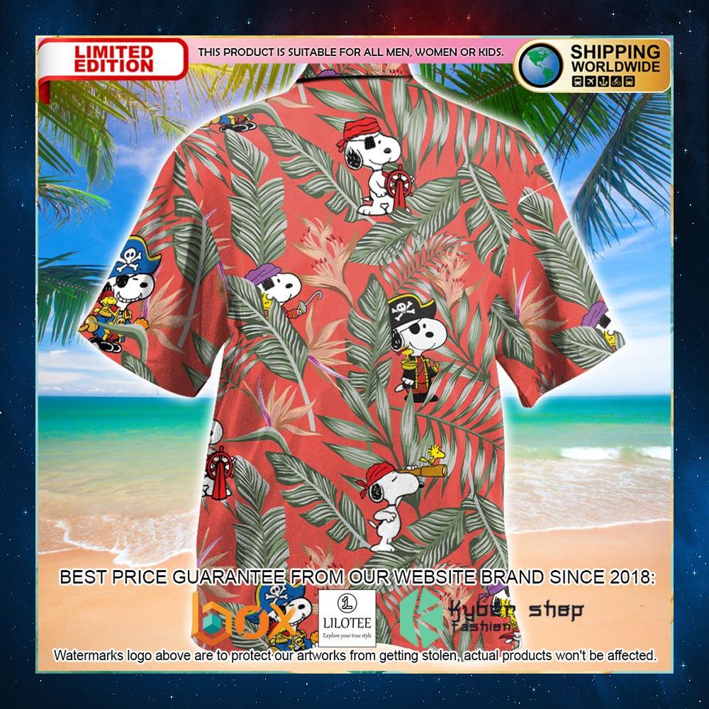 snoopy woodstock pirate hawaiian shirt 2 930
