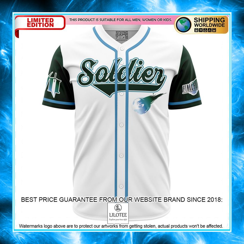 Soldier Final Fantasy 7 Baseball Jersey - LIMITED EDITION 4 soldier final fantasy 7 baseball jersey 1 833