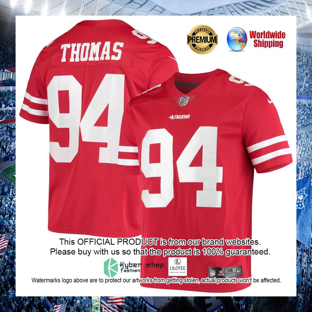 solomon thomas san francisco 49ers nike vapor limited scarlet football jersey 1 795