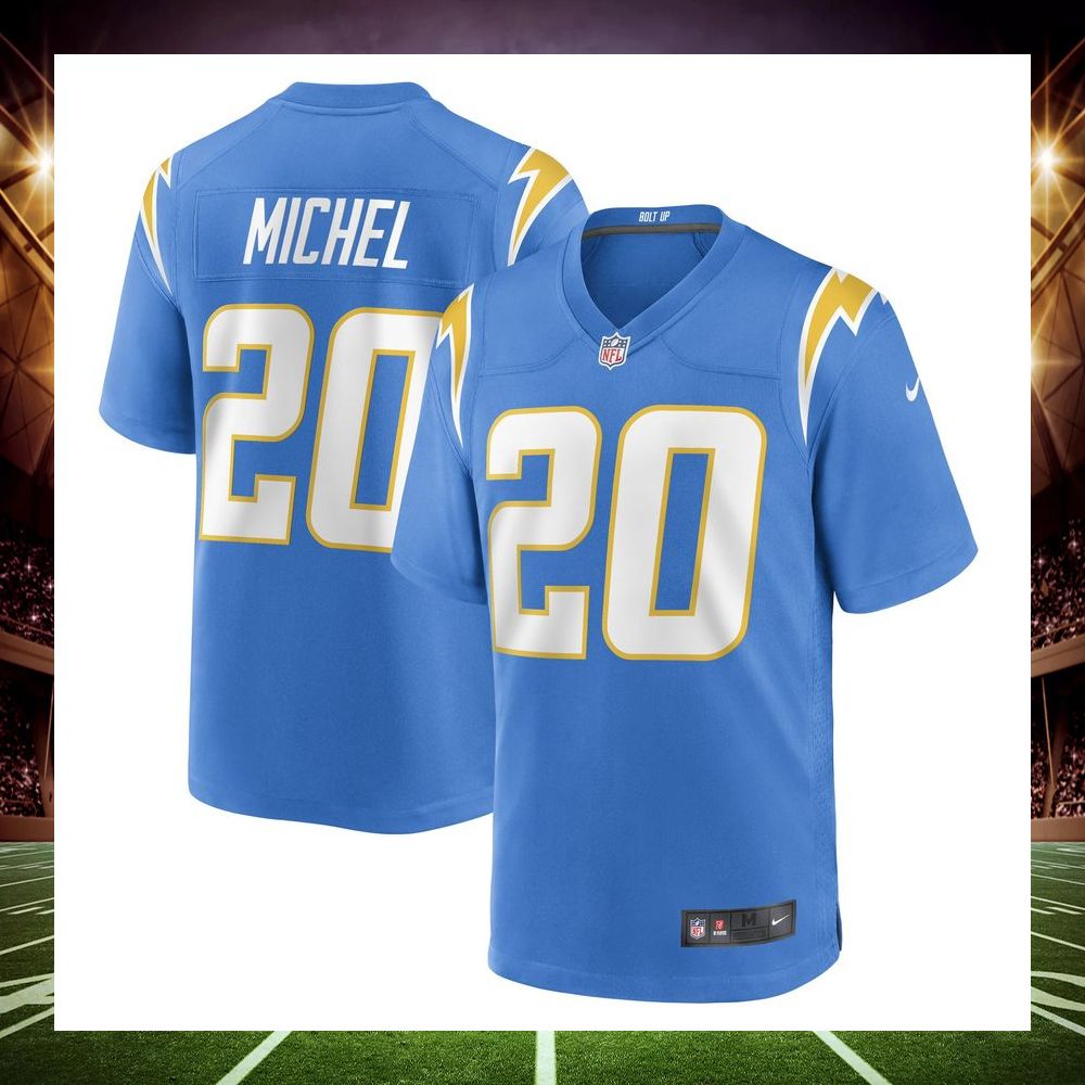 sony michel los angeles chargers powder blue football jersey 1 243
