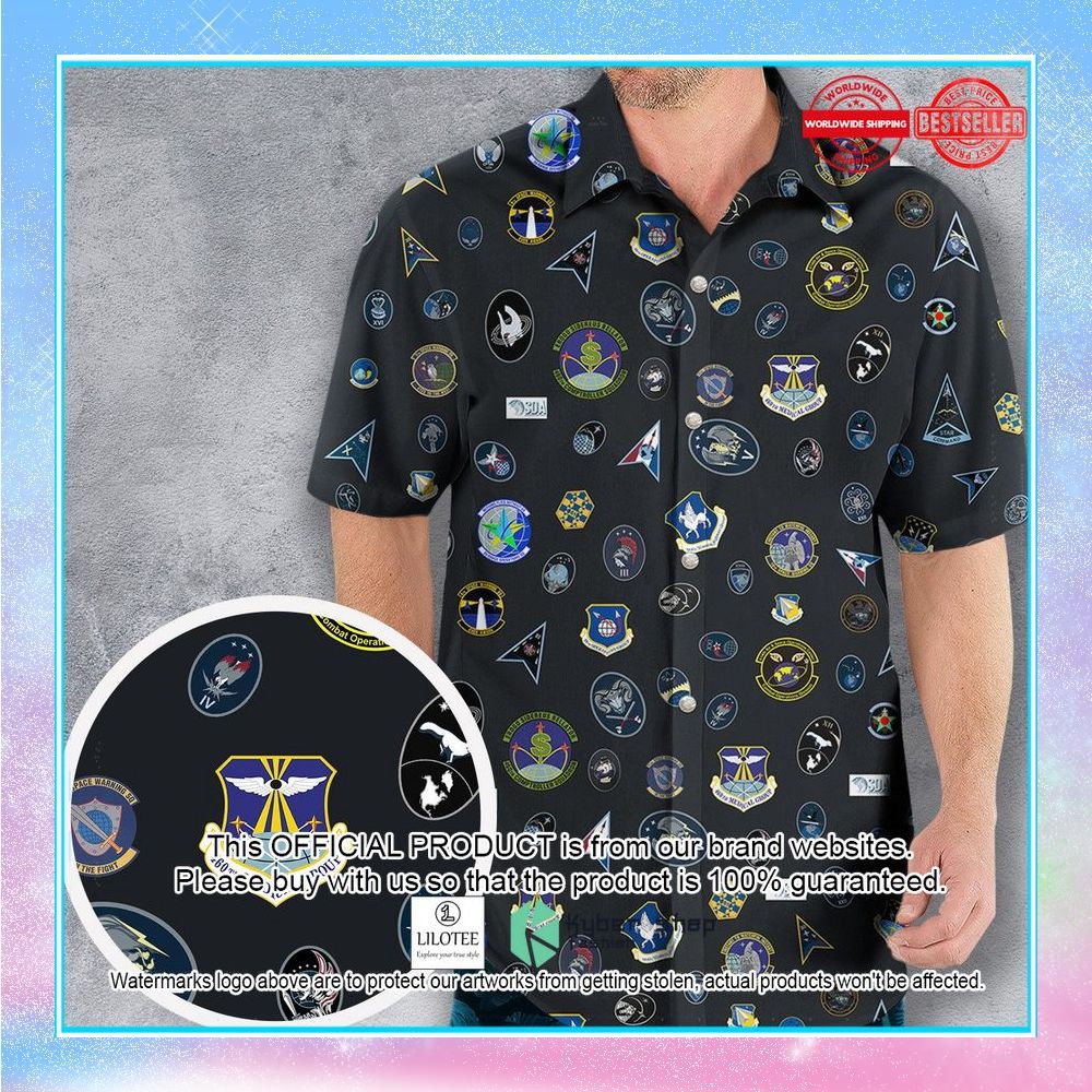 space force squadron pattern hawaiian shirt 1 809