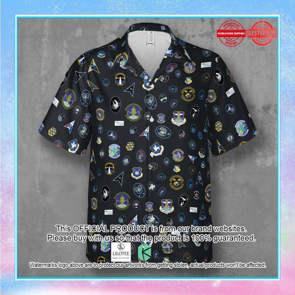 space force squadron pattern hawaiian shirt 2 485