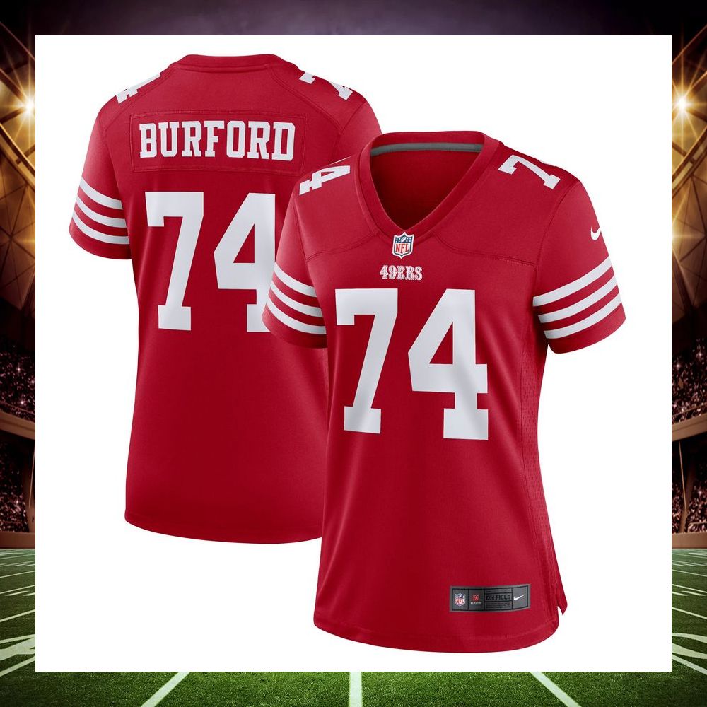 spencer burford san francisco 49ers scarlet football jersey 1 991