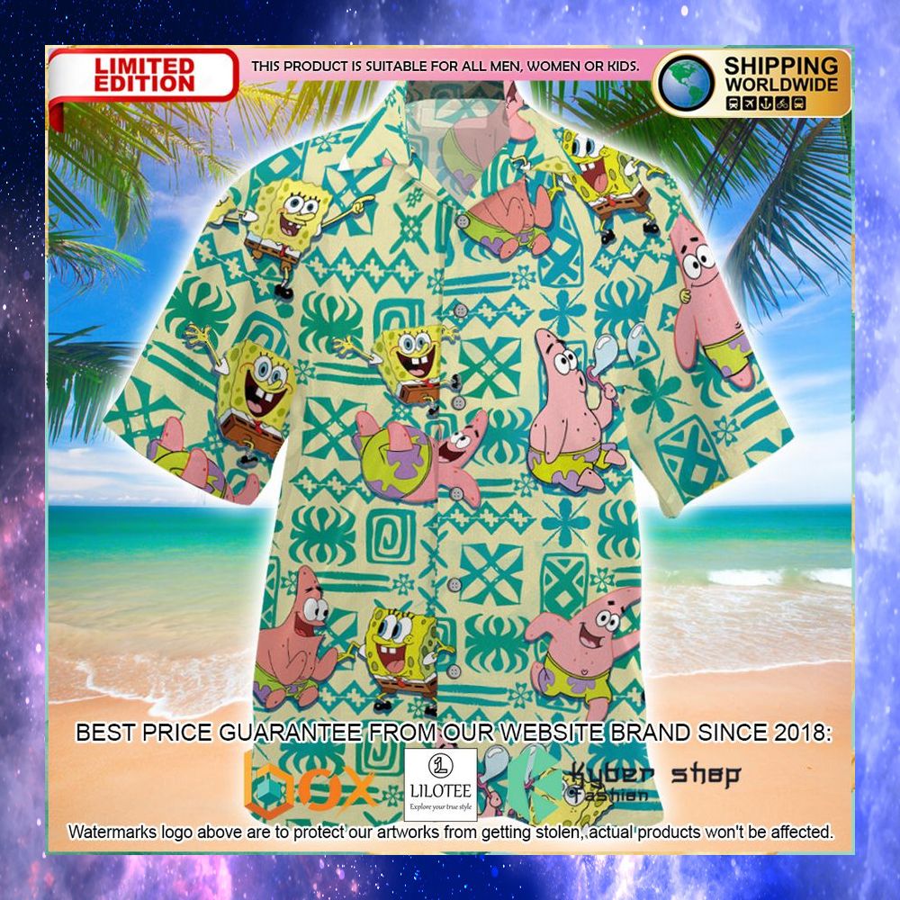 spongebob and patrick star cute hawaiian shirt 1 305