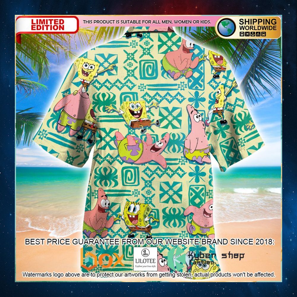 spongebob and patrick star cute hawaiian shirt 2 714