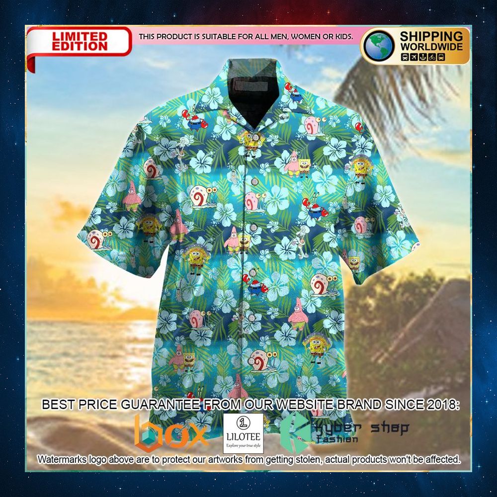 spongebob squarepants hawaiian shirt 1 687
